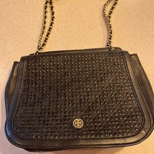 Black Tory Burch chain link bag